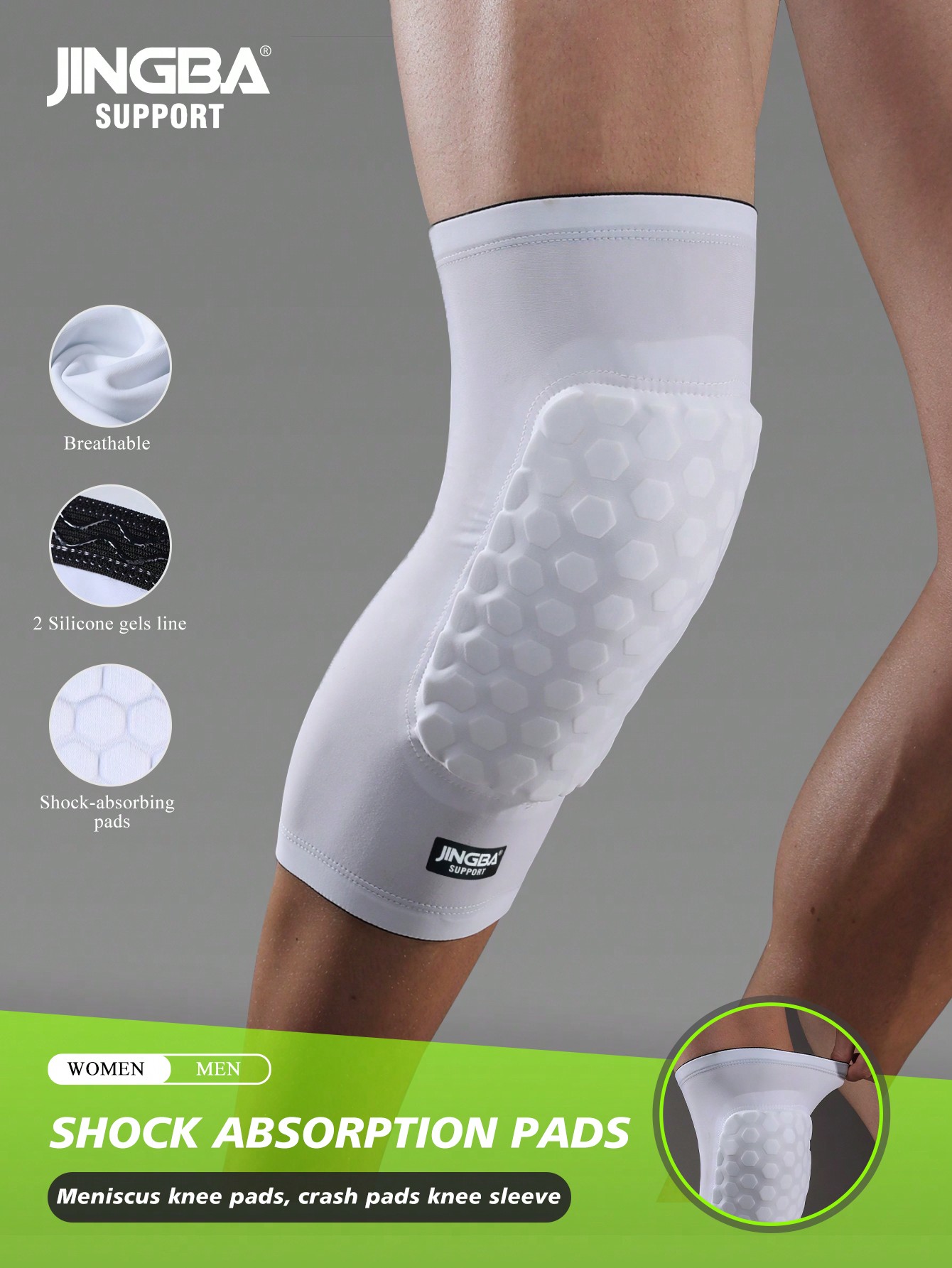 Volleyball Knee Pad - JINGBA SUPPORT 1pc Unisex Honeycomb Anti-Collision