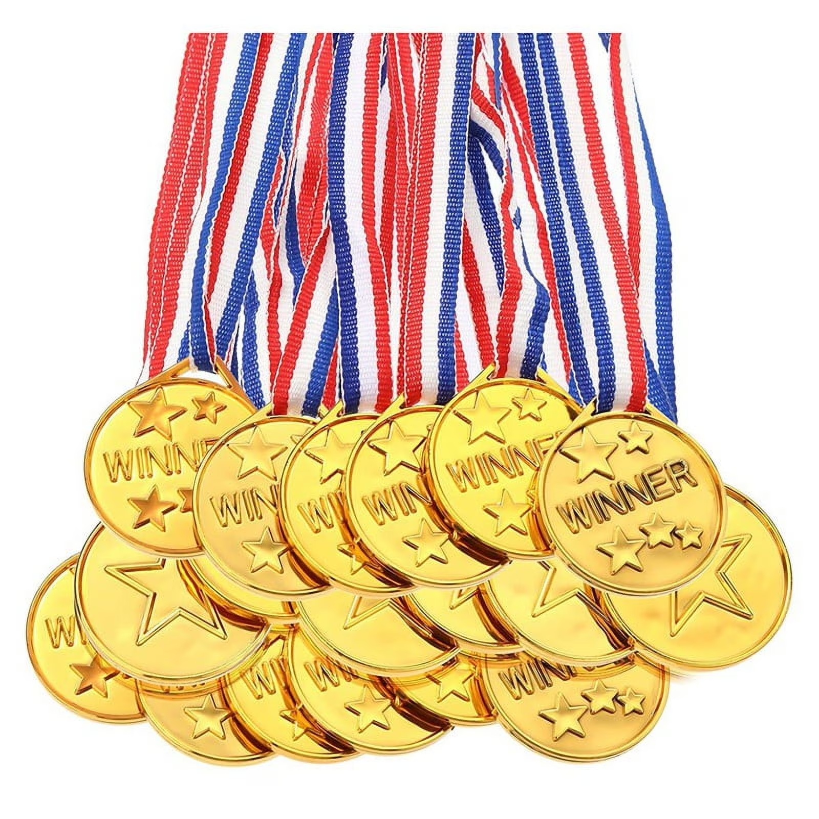 Sports Equipment For Schools - 30Pcs Plastic Gold Winners Medals Trophy