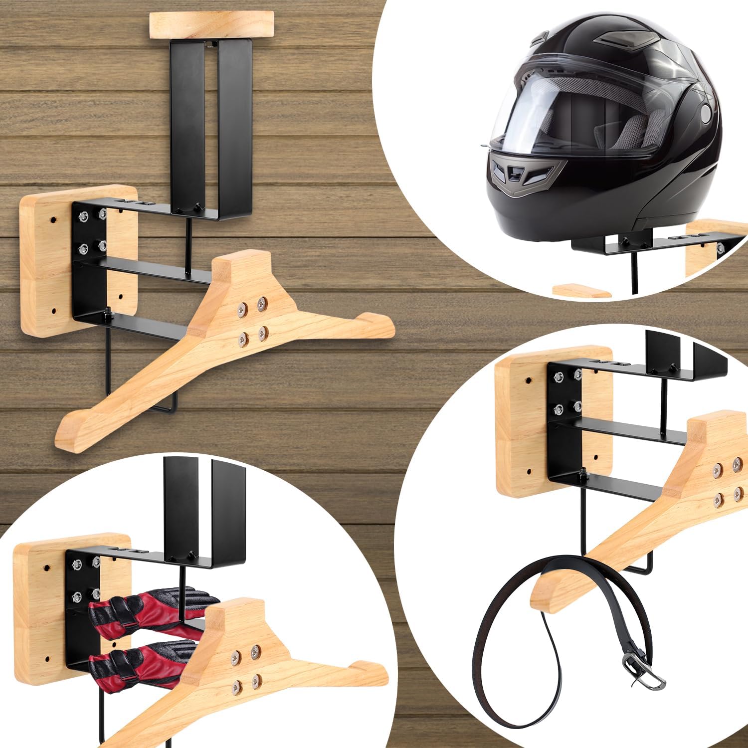 Wood Motorcycle Helmet Holder  - Sports Equipment Gym 评论和价格