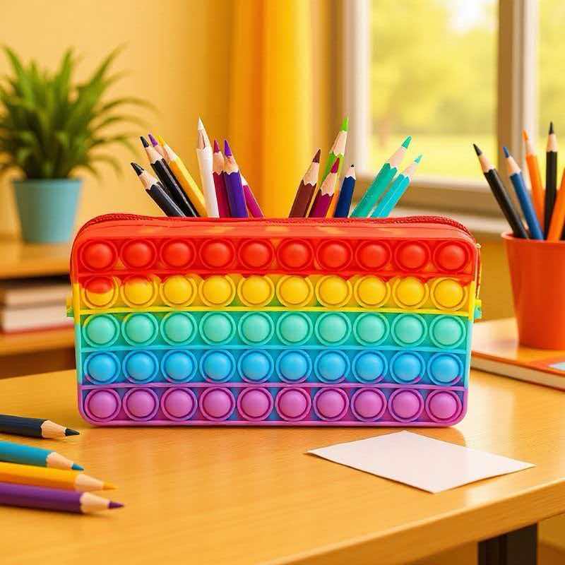 Rainbow Pencil Case Silicone P - Sports Equipment For Schools 评论和价格