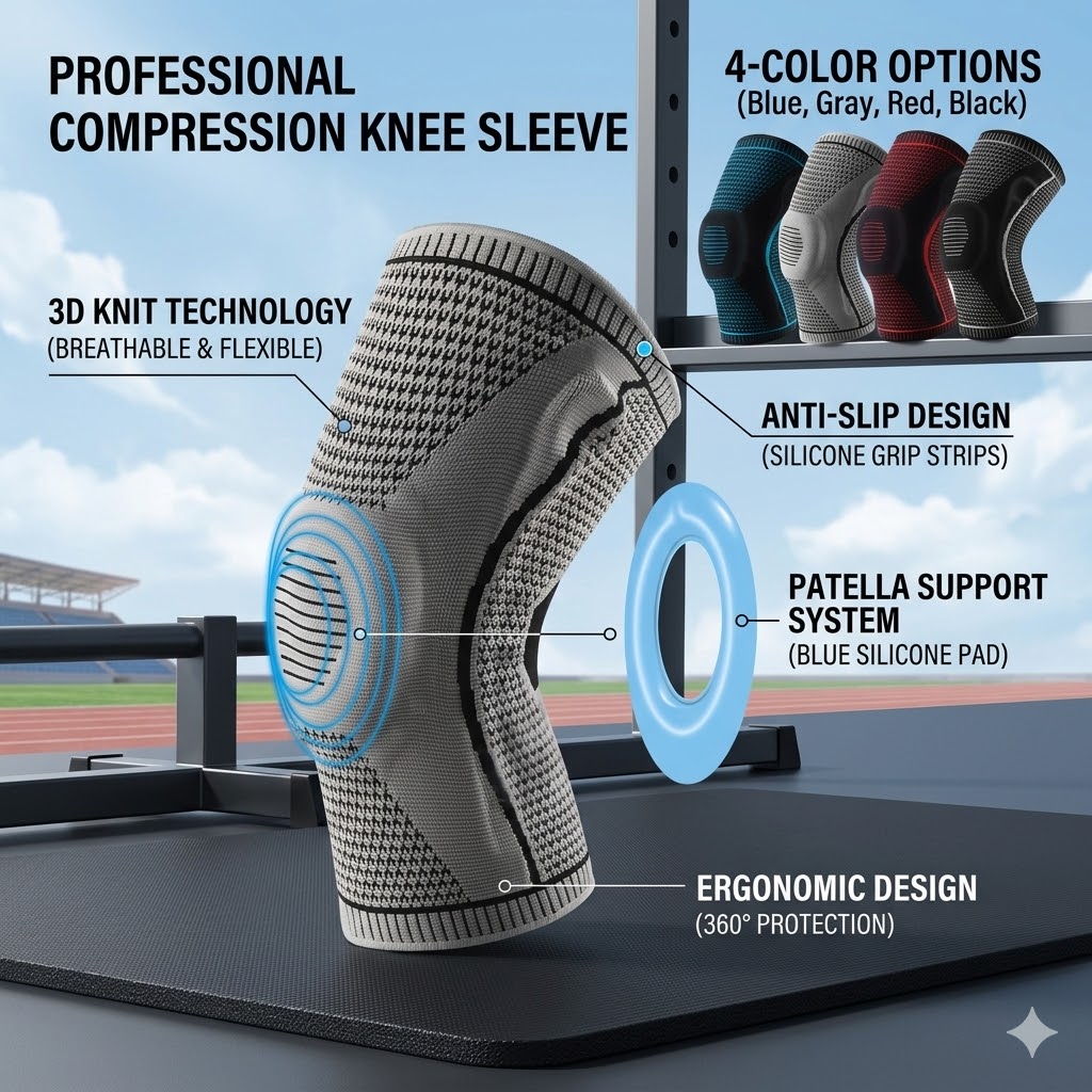  Elastic Silicone Knee Brace N - Volleyball Knee Pad 评论和价格