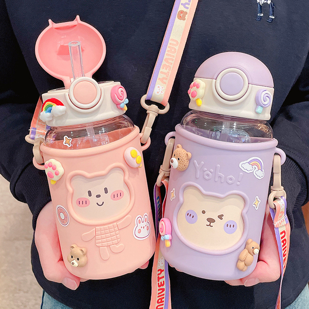 Kawaii Water Bottle Cute Bear  - Sports Equipment 4 Year Old 评论和价格