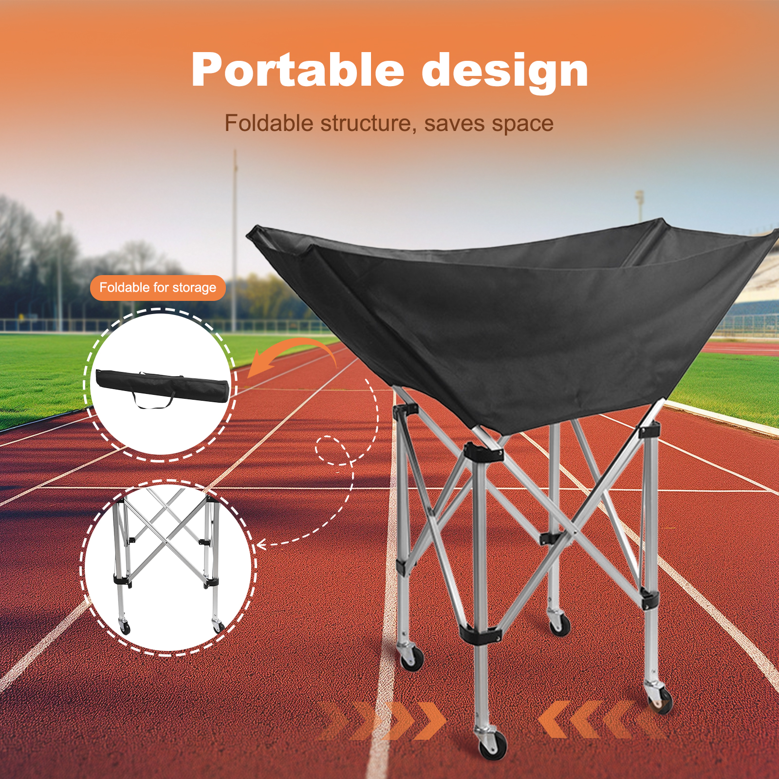 Collapsible Hammock Ball Cart  - Sports Equipment Gym 评论和价格