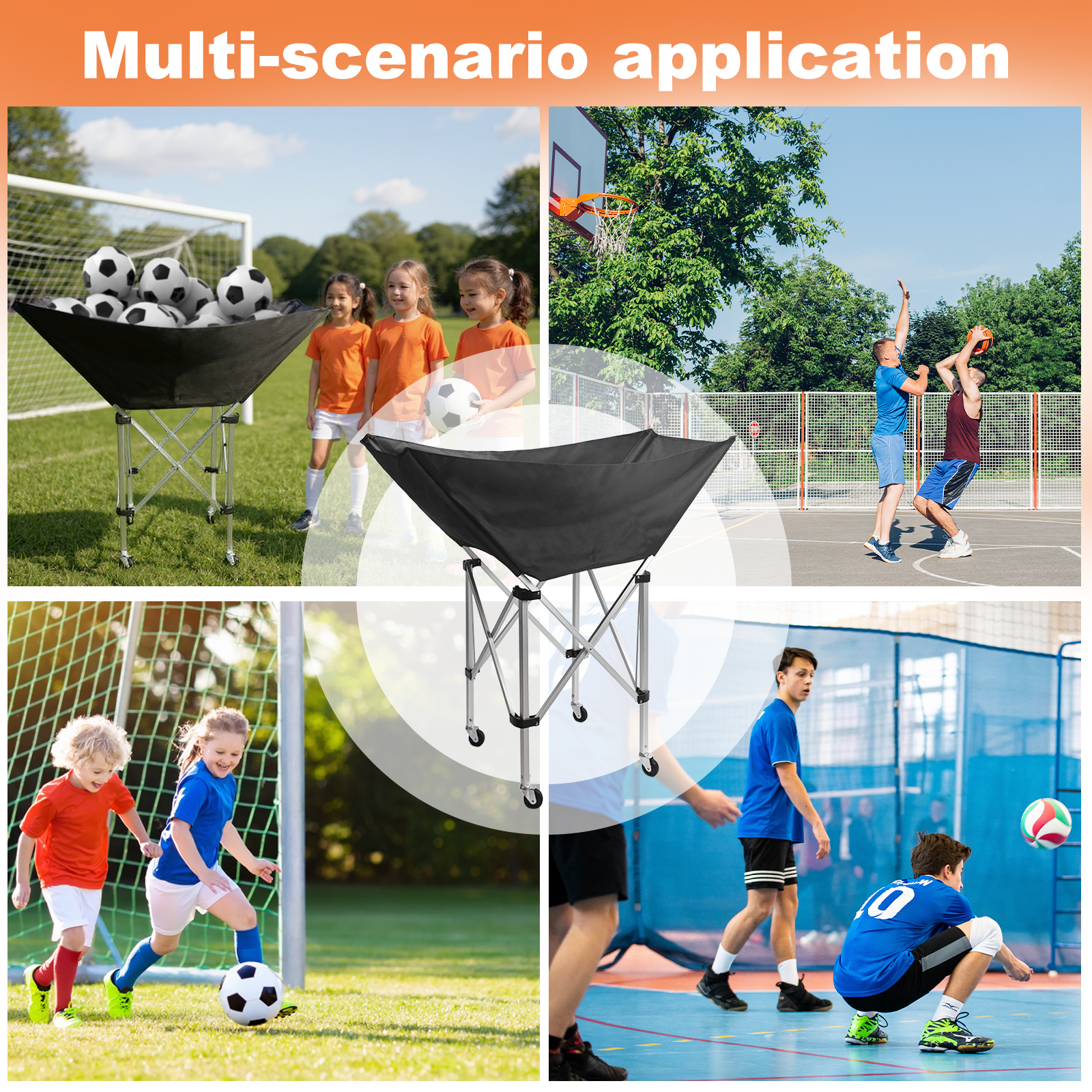 Collapsible Hammock Ball Cart  - Sports Equipment Gym 评论和价格