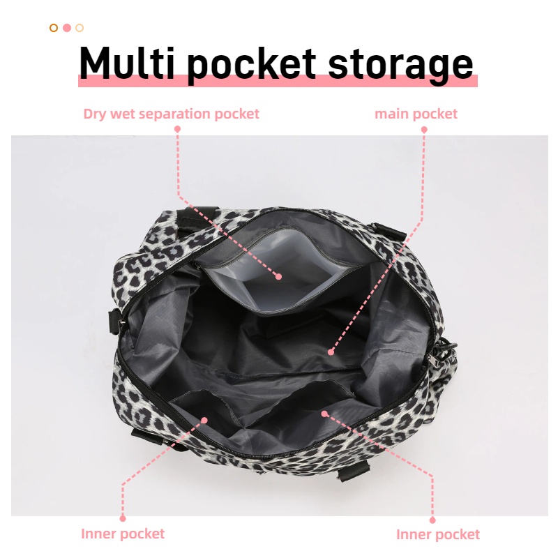 Leopard Printing Travel Duffel - Sports Equipment Storage 评论和价格