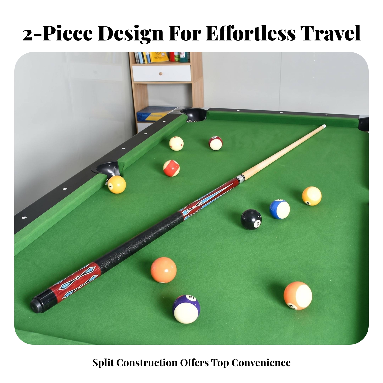 Two-Piece Pool Cue 12.5 Mm Tip - Sports Equipment Us 评论和价格