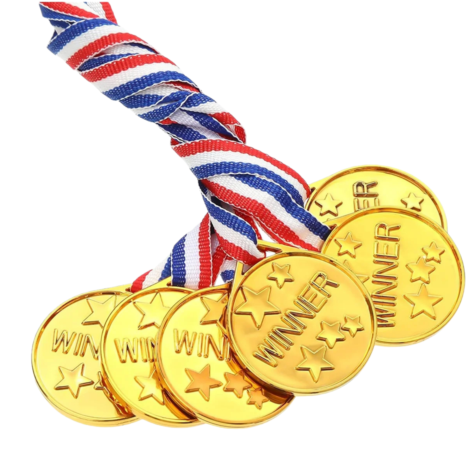 30Pcs Plastic Gold Winners Med - Sports Equipment For Schools 评论和价格