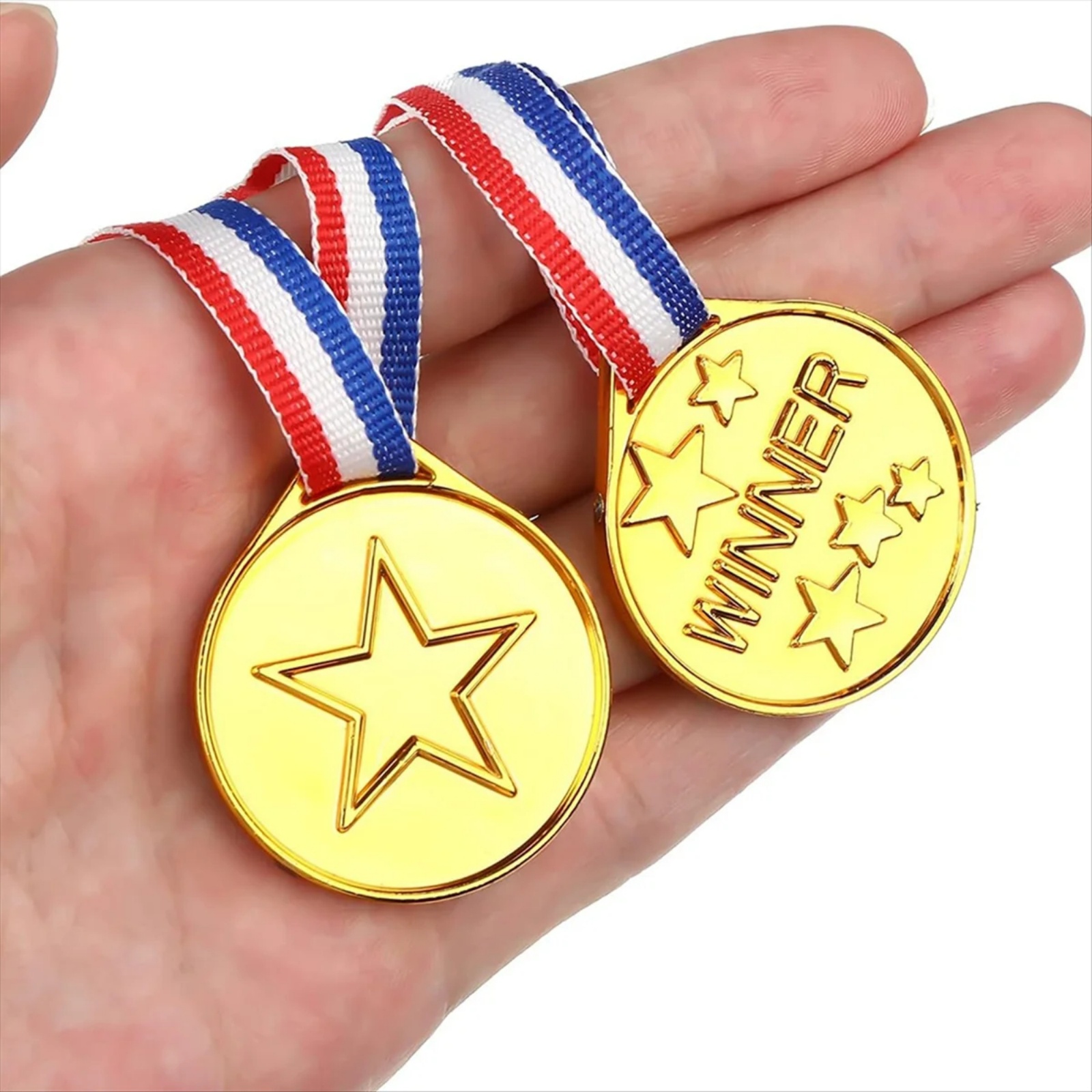 30Pcs Plastic Gold Winners Med - Sports Equipment For Schools 评论和价格