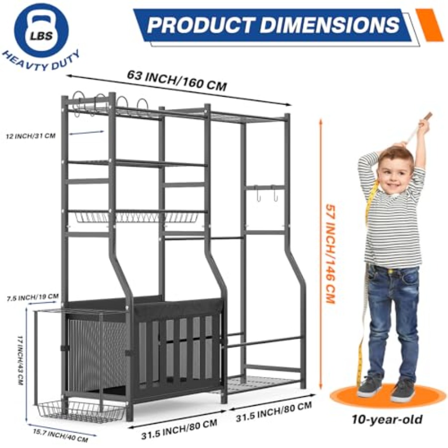 Heavy Duty Garage Sports Equip - Sports Equipment Storage 评论和价格